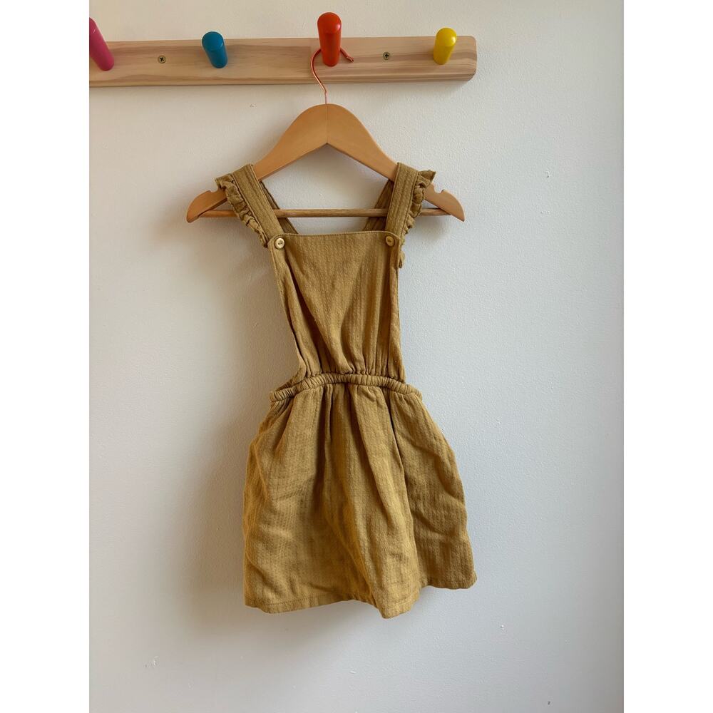 H&M Organic Cotton Mustard Dress 3-4 T